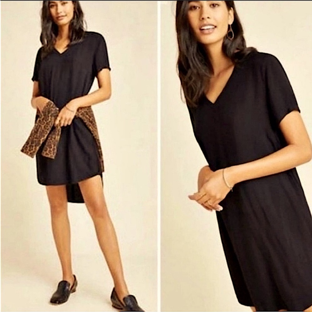 Anthropologie Cloth & Stone black t-shirt dress, XS